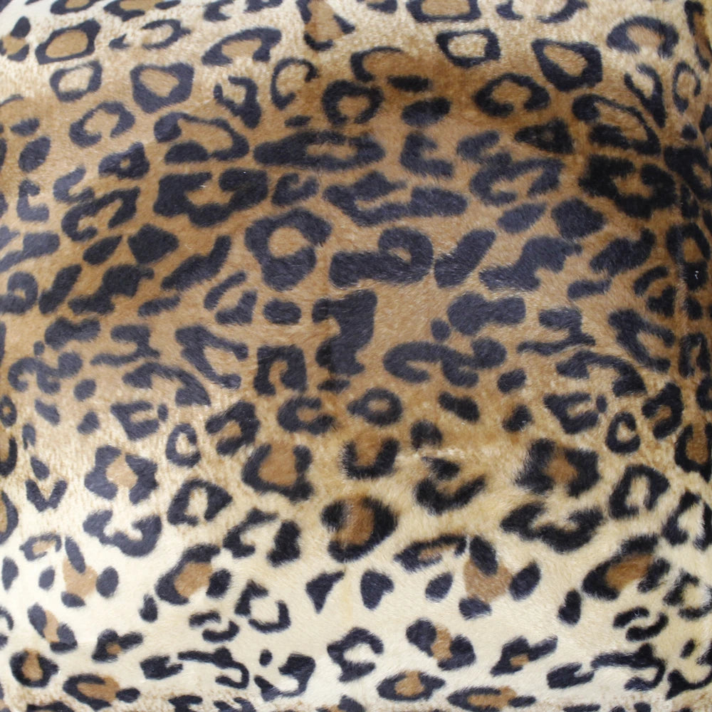 Faux Fur Leopard Print Pillow Case