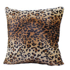 Faux Fur Leopard Print Pillow Case