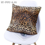 Faux Fur Leopard Print Pillow Case