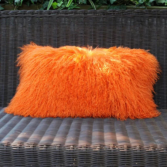 Genuine Mongolian Lamb Fur Cushion Cover