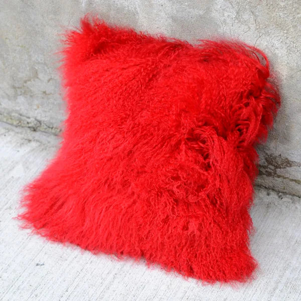 Genuine Mongolian Lamb Fur Cushion Cover