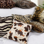 Faux Fur Leopard Print Pillow Case
