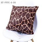 Faux Fur Leopard Print Pillow Case