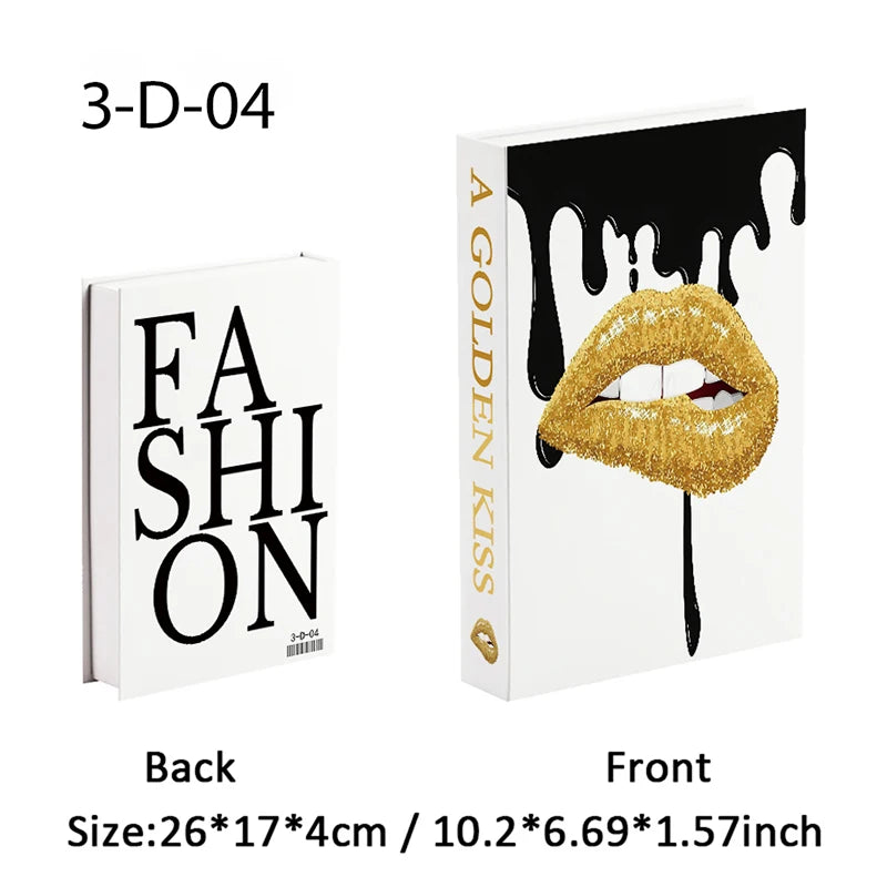 Fashion Luxury Fake Book Storage Box Perfume Decorative Books