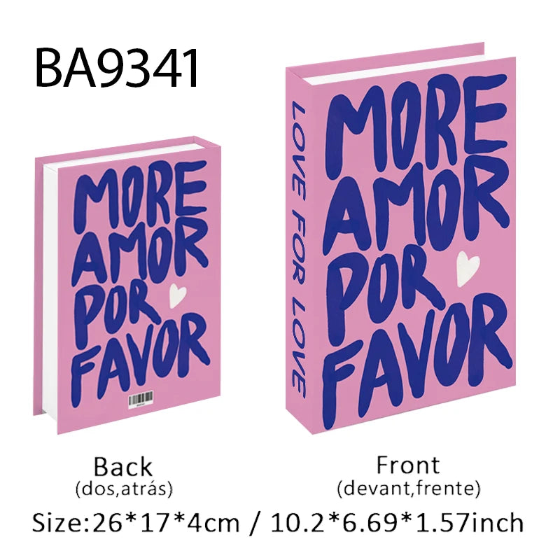 Fashion Luxury Fake Book Storage Box Perfume Decorative Books