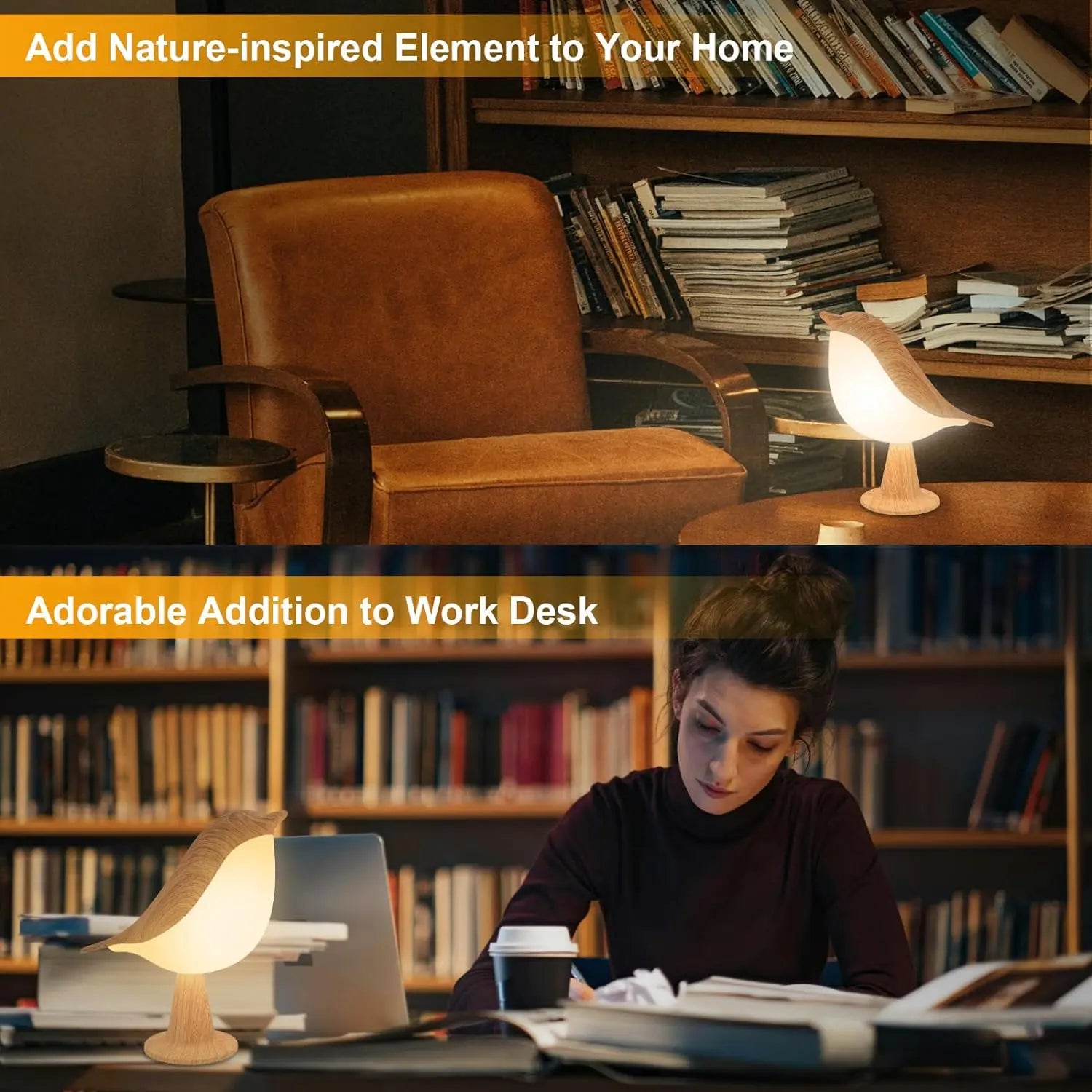 1pc LED Touch-Control Bird Lamp