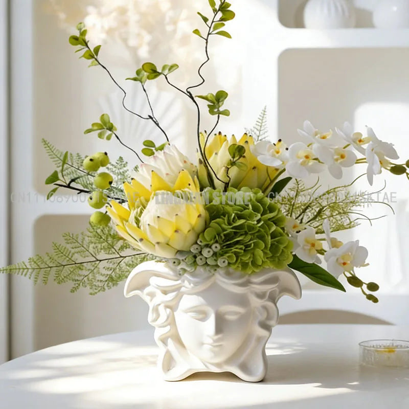 Greek Style Face Flowerpot