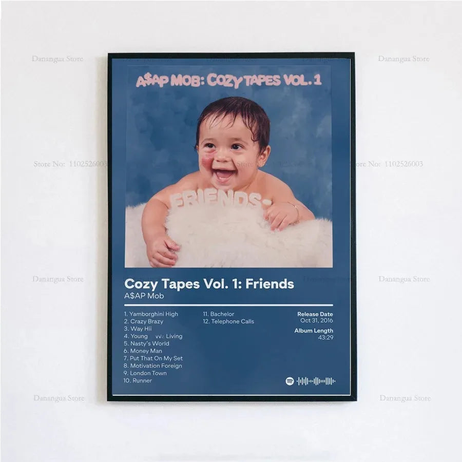 New ASAP Rocky Testing Live Love D.M.B.Tracklist Music Album Cover Poster Prints Wall Art