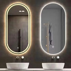 Oval Smart Mirror Defogging Bathroom Mirror with Light Led