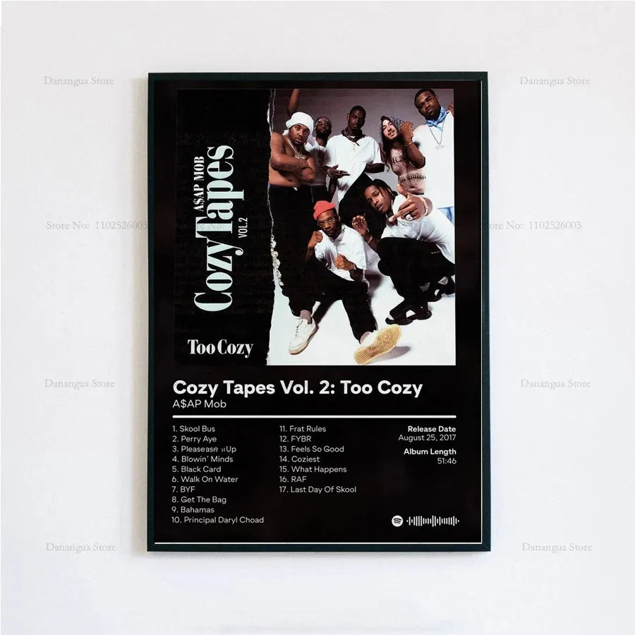 New ASAP Rocky Testing Live Love D.M.B.Tracklist Music Album Cover Poster Prints Wall Art