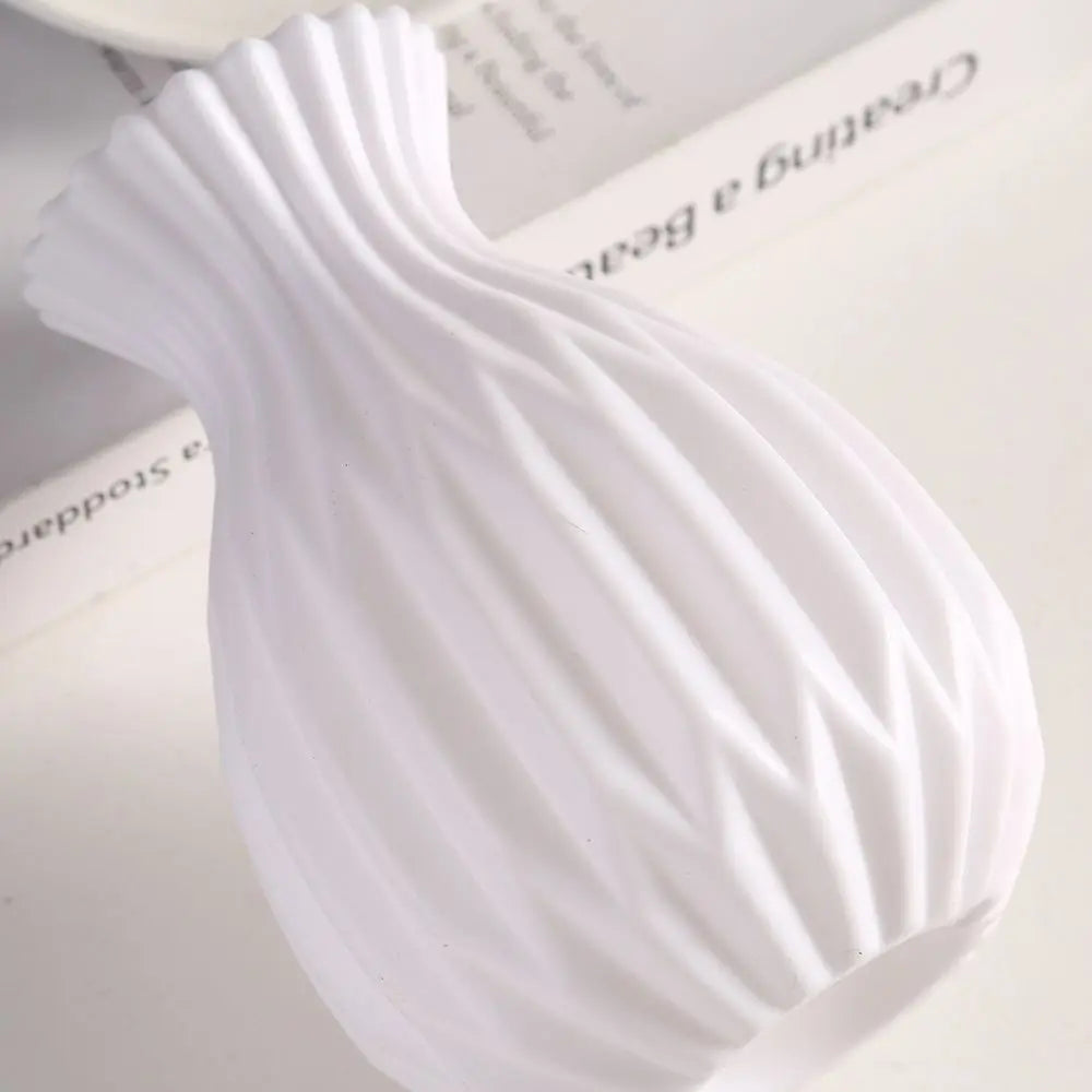 1PC Plastic Vases White Imitation Ceramic Flower Pot