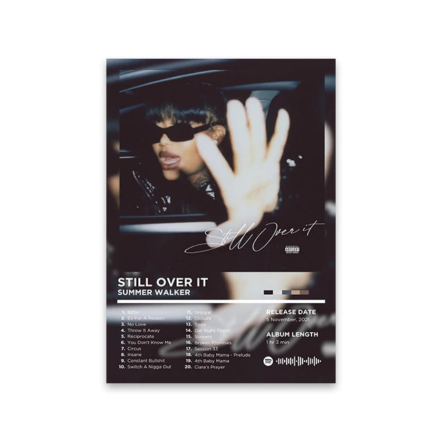 Rapper Album Cover Retro Poster Music Canvas Wall Art Print