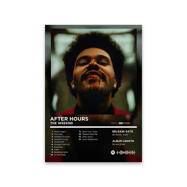 Rapper Album Cover Retro Poster Music Canvas Wall Art Print