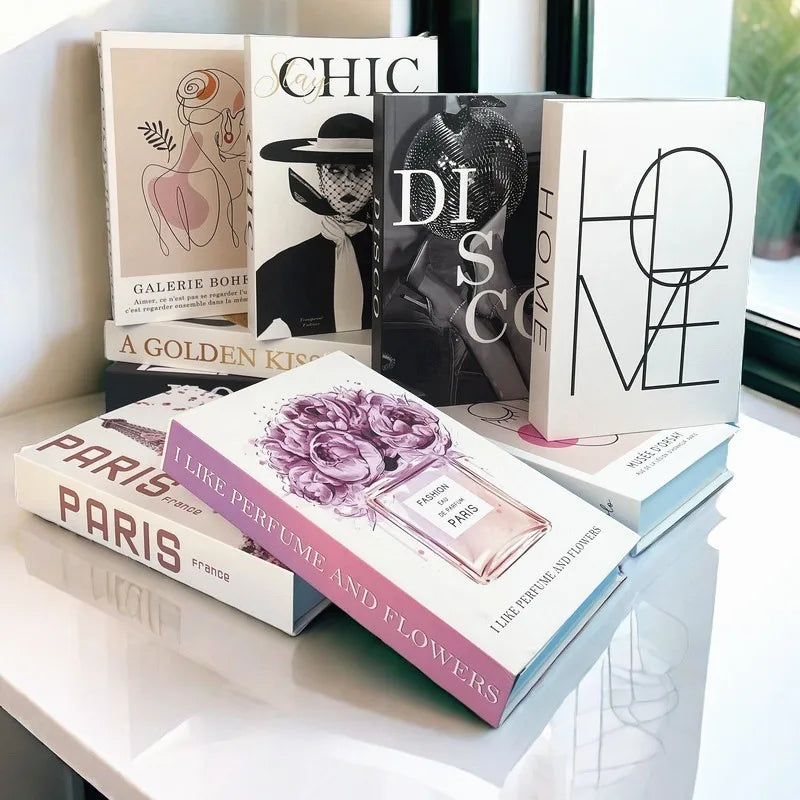 Fashion Luxury Fake Book Storage Box Perfume Decorative Books