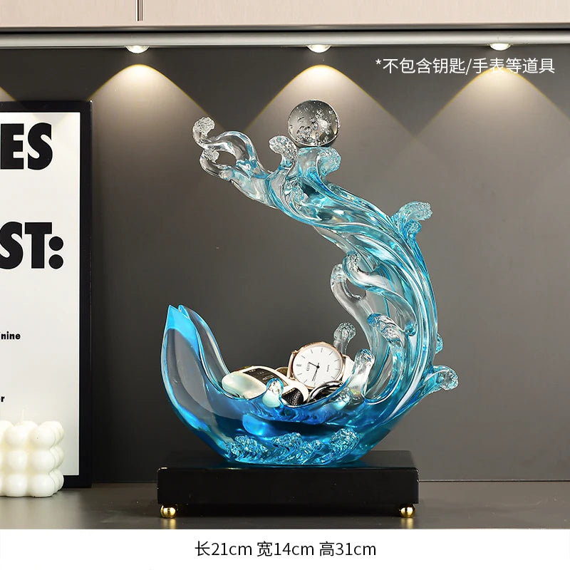 Statuette,Wind And Water Rise,storage Decoration