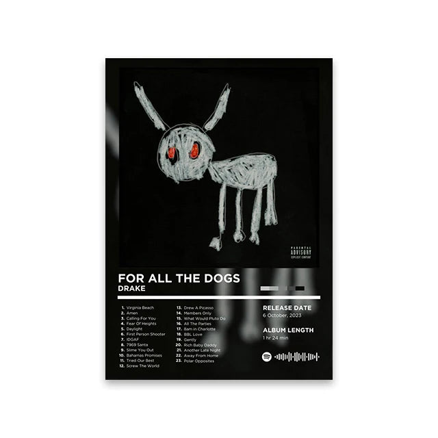 Rapper Album Cover Retro Poster Music Canvas Wall Art Print