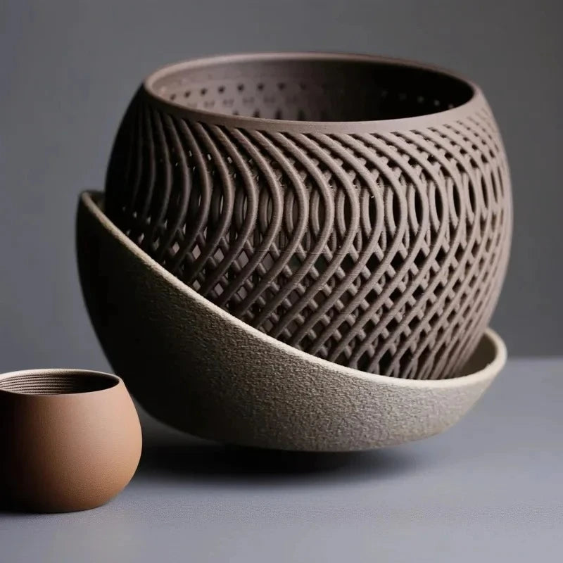 Flower pot 3D printing orchid flower pot modern minimalist art