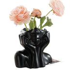 Resin Vase Gold White Black Human Body