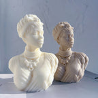 Afro Women Candle Mold African Female Goddess Bust Silicone