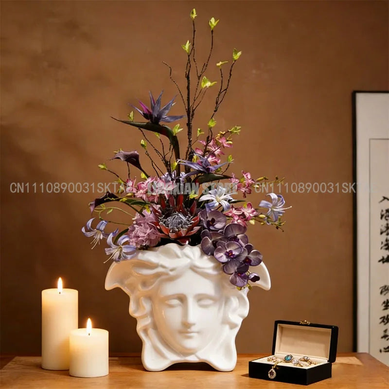 Greek Style Face Flowerpot
