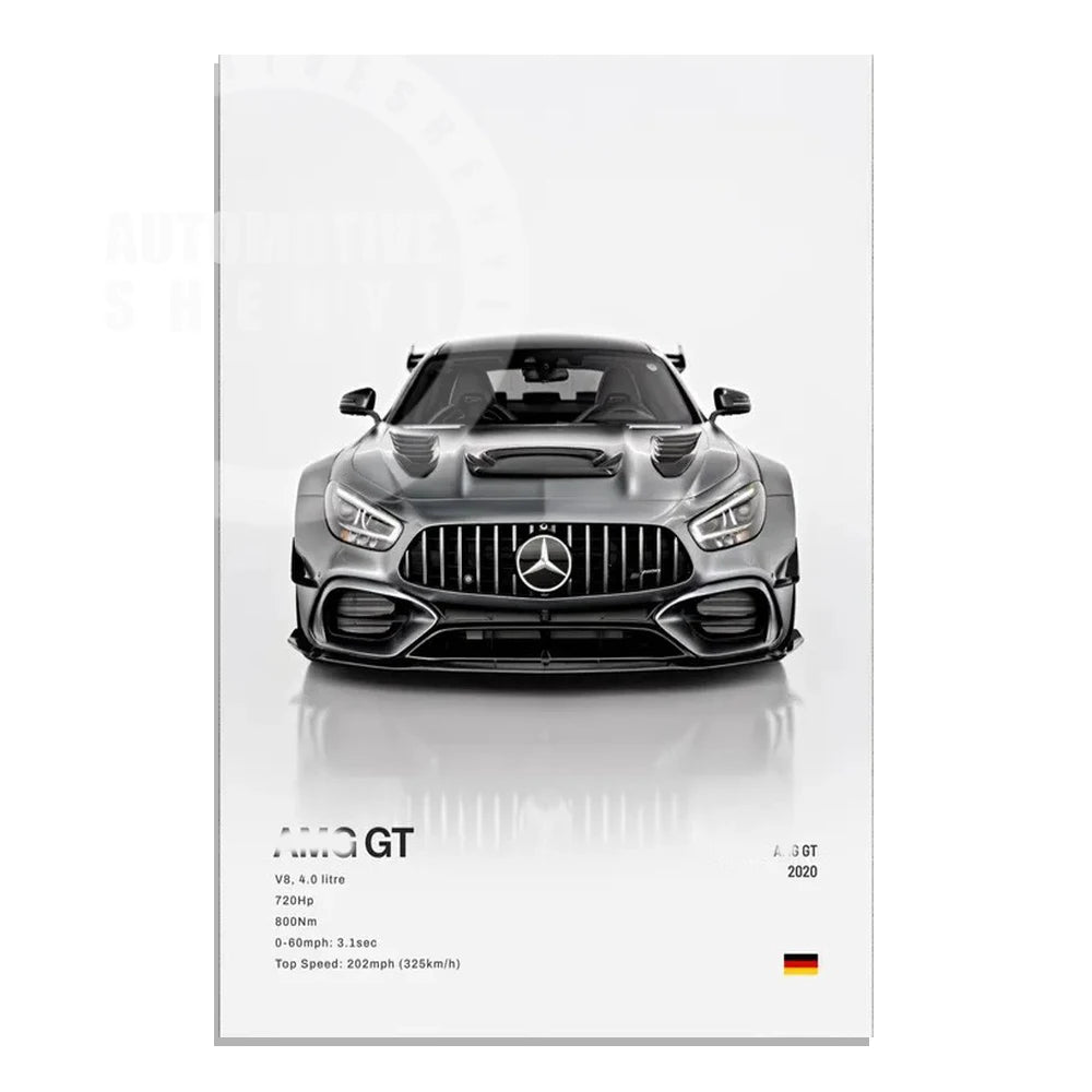 Minimalist Hyper Car Poster - E60 M5 CS M3 G800 911 GT3RSports Car Supercar Canvas