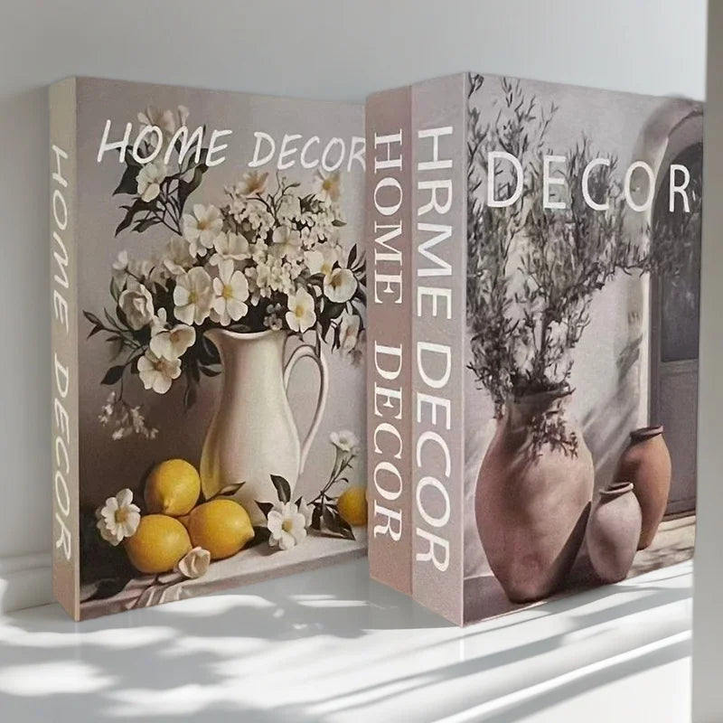 Open Luxury Fake Book Storage Box