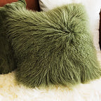 Genuine Mongolian Lamb Fur Cushion Cover