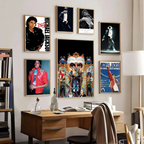 Michael Jackson Cartoon Pop Singer Wall Art, HD Canvas Print Poster