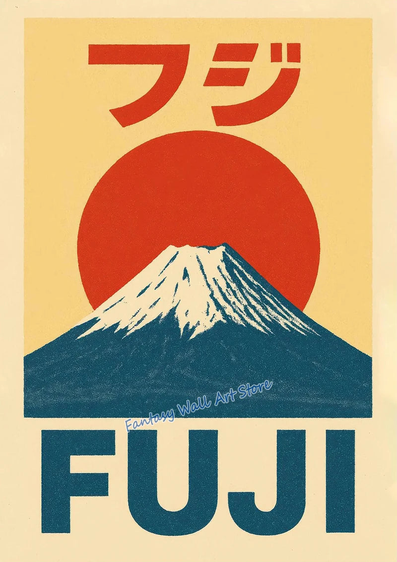 Japan Traveling Vintage Art Osaka Tokyo Fuji Blossom Yoshino Japanese Zen Poster