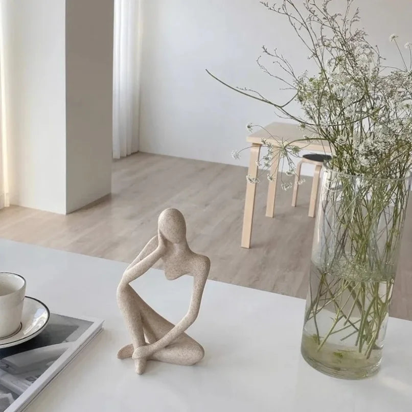 Sand color, abstract, statue, sculpture
