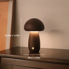 Wooden Mushrooms Night Light Touch Switch Bedroom Bedside Table Lamp