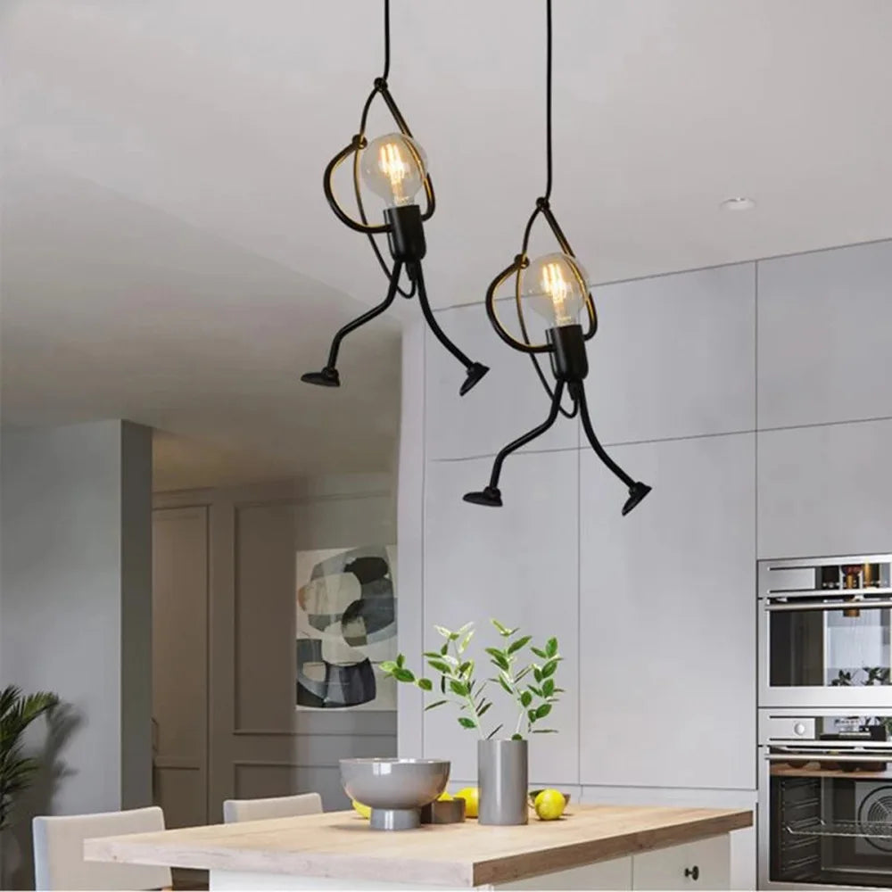 Black Vintage Iron Hanging Lamp