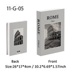Fashion Paris Milan Luxe Fake book Decorative Books Storage Box