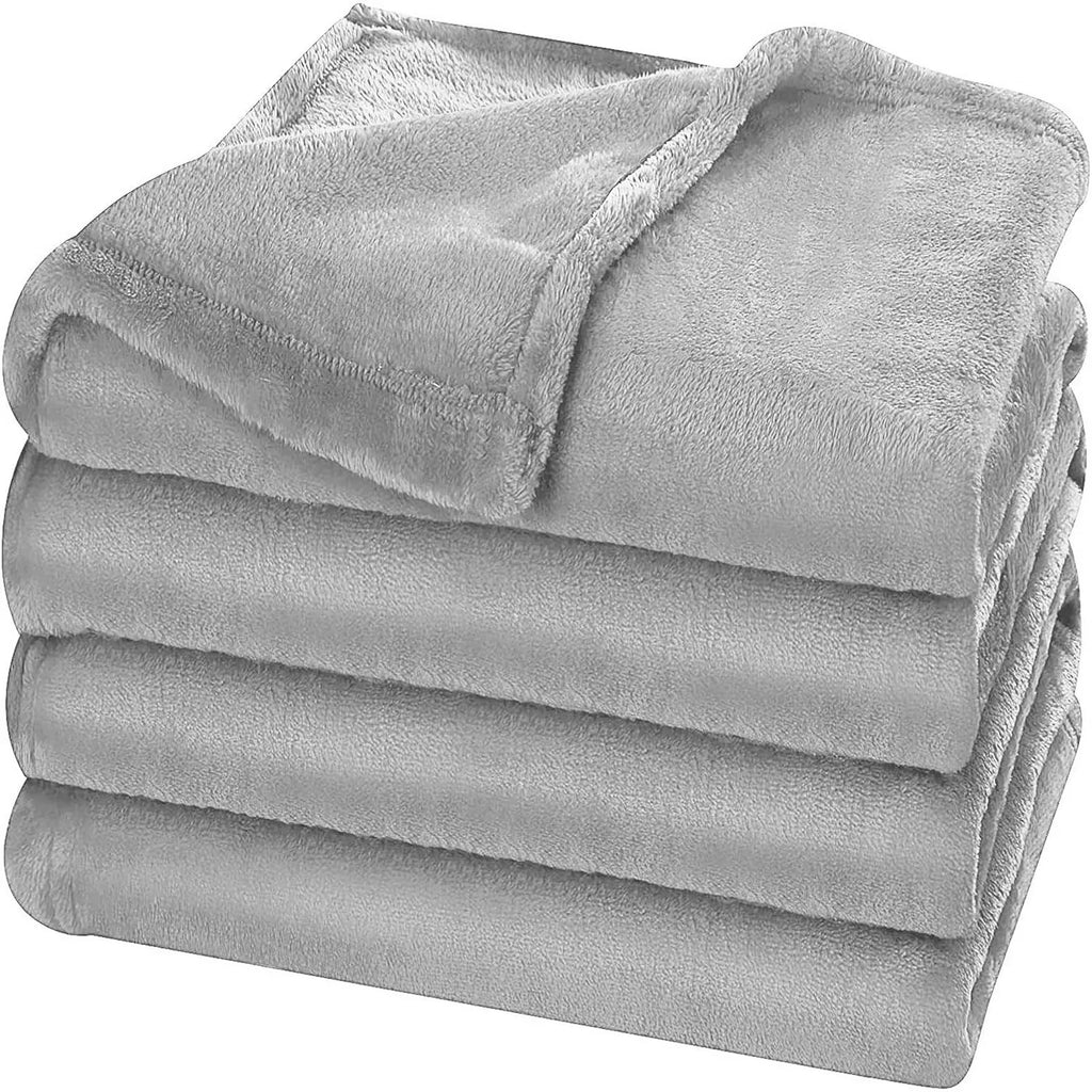 Fleece Blanket Grey Lightweight Blanket