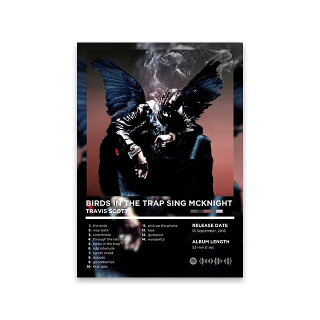 Rapper Album Cover Retro Poster Music Canvas Wall Art Print