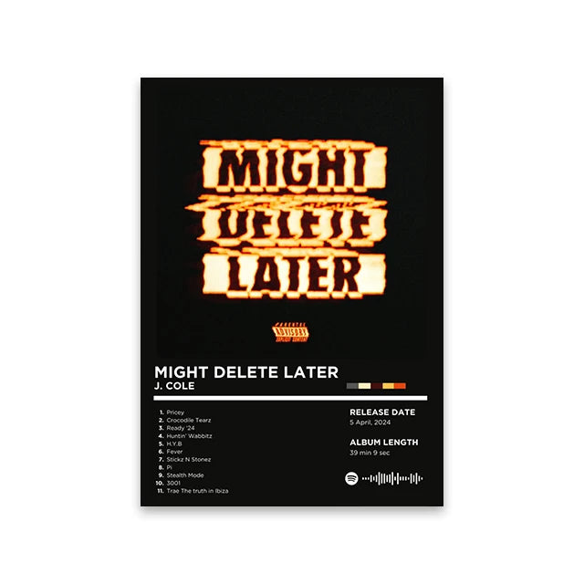 Rapper Album Cover Retro Poster Music Canvas Wall Art Print
