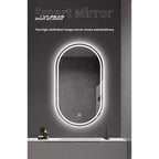Oval Smart Mirror Defogging Bathroom Mirror with Light Led