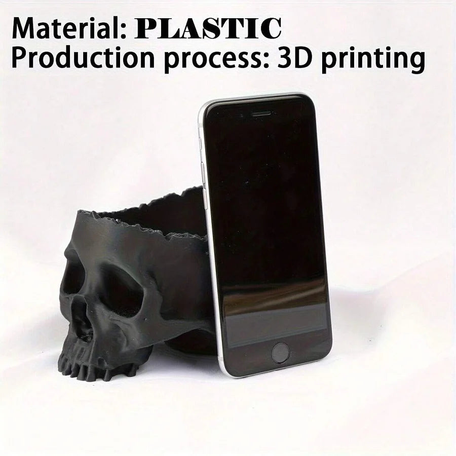 3D printed flowerpot hanging basket skull