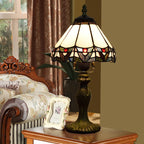 European Style Table Lamp Stained Glass Reading Light