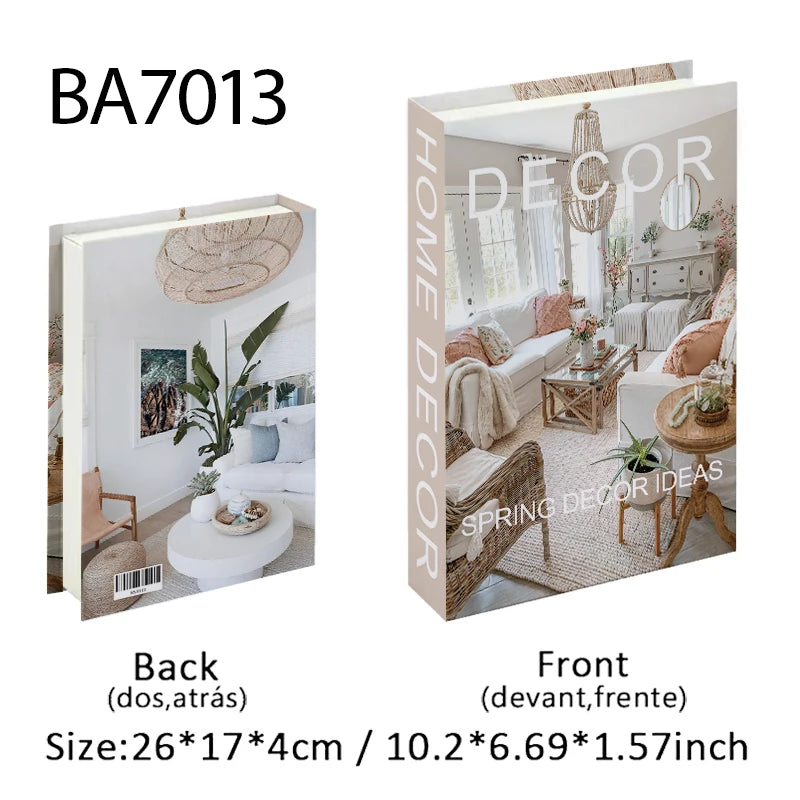 Fashion Paris Milan Luxe Fake book Decorative Books Storage Box
