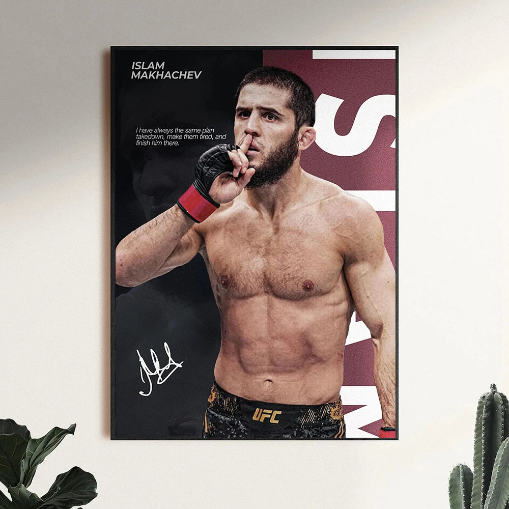 Famous Boxing Legends Poster UFC Inspirational ILIA TOPURIA Canvas Print