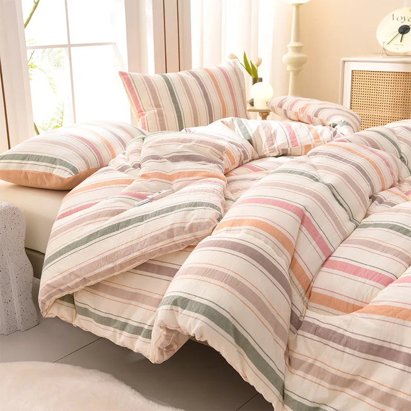 Winter Bedding Thick Quilt Blanket Thickened Warm Flannel Fleece Duvet Blanket