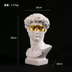European Home Decoration David Head Resin Statue