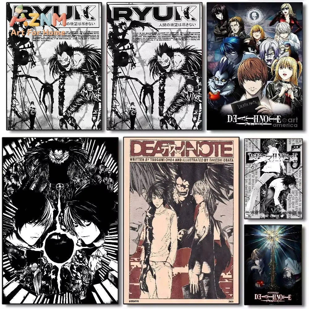 1pc Anime Death Note Classic Vintage poster art HD canvas