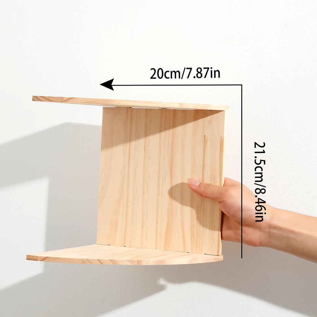 2/4/5 Layers PVC Wooden Corner Shelf