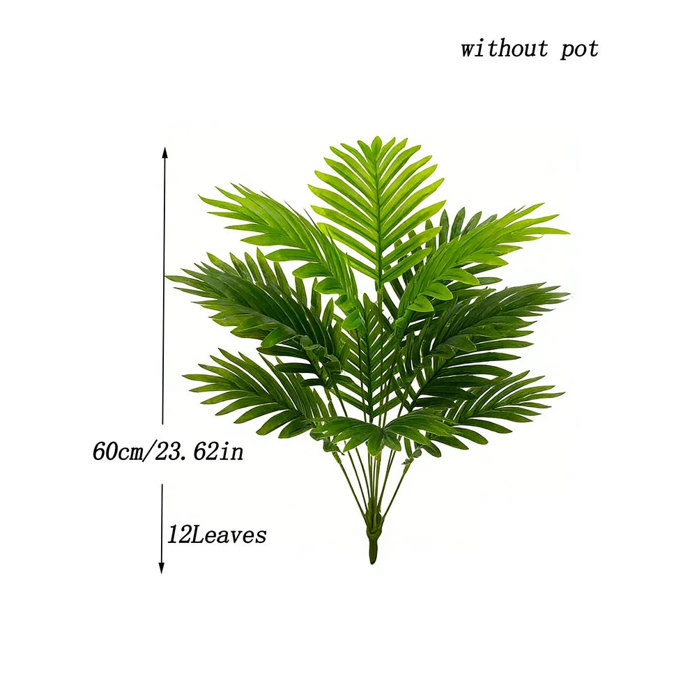 60-80cm Tall Artificial Palm Tree Fake Monstera Plant