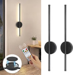 2PCS Battery Operated Wall Sconces Wireless Rechargeable Lamp