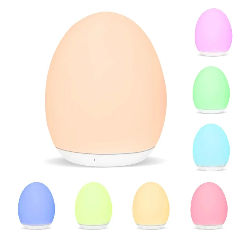 7 Color Changing Night Light RGB Remote Control Touch Dimmable Lamp