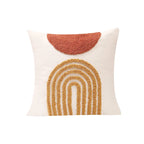 Circle Burnt Half Orange Pillow Cover