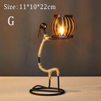 Nordic Metal Candlestick Abstract Character Sculpture